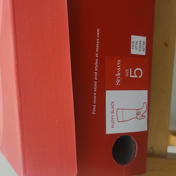 Style & Co Rudyy Black Mid Calf Boots - Picture 5 of 5